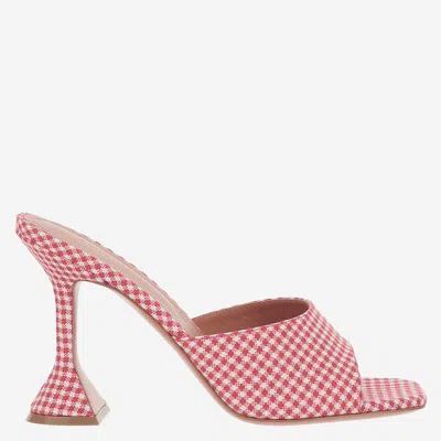 Amina Muaddi Lupita Fabric And Leather Sandals In Multi