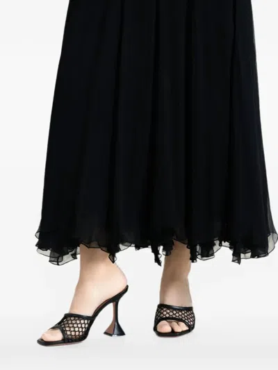 Amina Muaddi Lupita Net Slipper 70 In Black