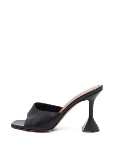 Pre-owned Amina Muaddi Lupita Open-toe Sandals In Black
