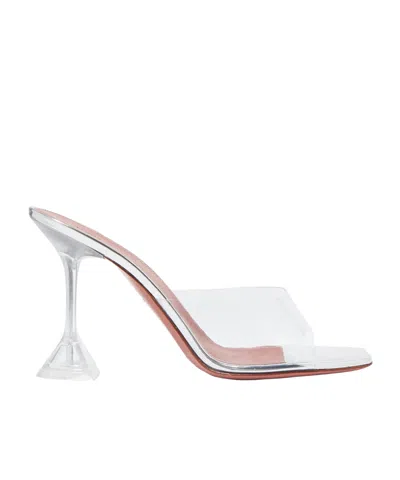Amina Muaddi Lupita Pvc And Leather Mules In White