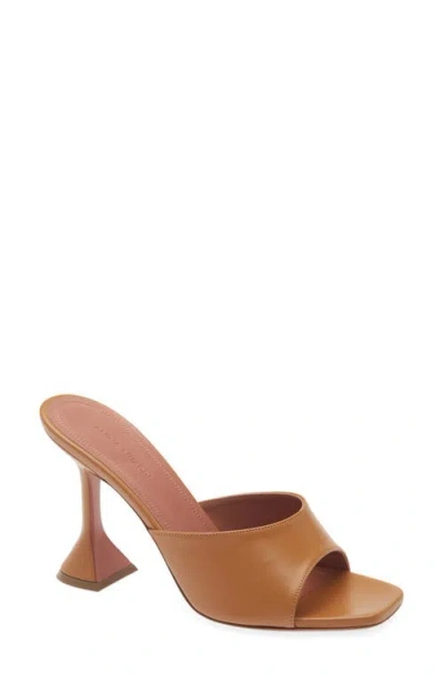 Amina Muaddi Lupita Slide Sandal In Brown