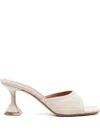 Amina Muaddi Woman Sandals Beige Size 8 Textile Fibers In Beige