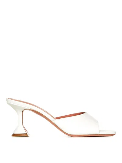 Amina Muaddi Lupita Slipper 70 Nappa Leather Sandals In White