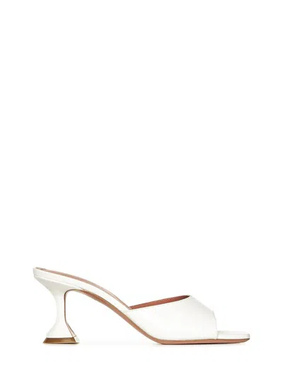 Amina Muaddi Lupita Slipper 70 Sandals In White