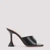 Amina Muaddi Lupita 95 Leather Heeled Sandals In Black