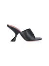 Amina Muaddi 90mm Lupita Sculpted Heel Sandals