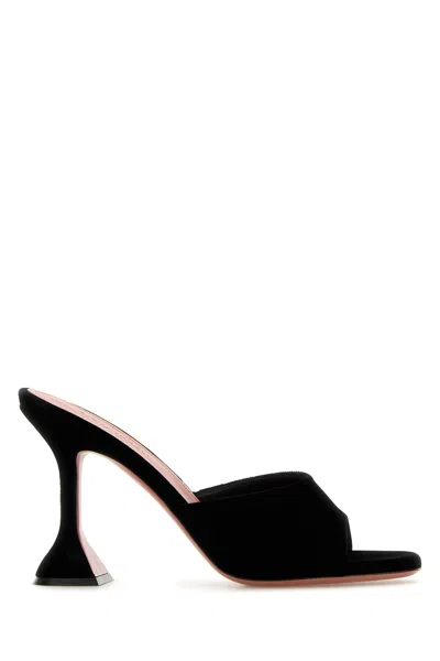 Amina Muaddi Open-toed High-heeled Sandals In Black