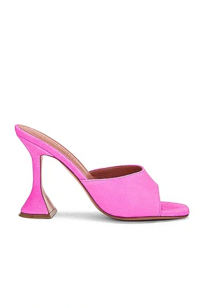 Amina Muaddi Lupita Slipper 95 Heeled Sandals In Pink