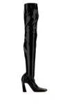 Amina Muaddi Marine Stretch 95 Latex Over-the-knee Boots In Black