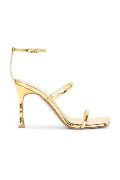 Amina Muaddi Maya 95 Mirror Sandal In Nude