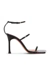 Amina Muaddi Black Patent Calf Leather Maya Sandals In Black