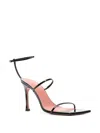Amina Muaddi Black Patent Calf Leather Maya Sandals In Black