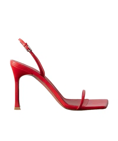 Amina Muaddi Maya High-heeled Sandals In Red