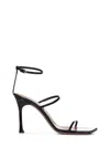 Amina Muaddi Black Patent Calf Leather Maya Sandals In Black