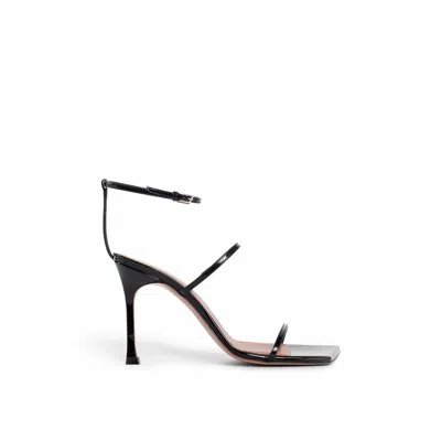 Amina Muaddi Maya Single-belt High-heeled Sandals In Black