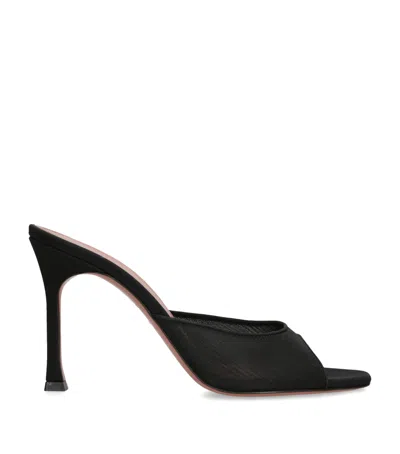 Amina Muaddi Mesh Alexa Mules 95 In Black