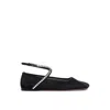 Amina Muaddi Ane Crystal-embellished Mesh Ballerina Shoes