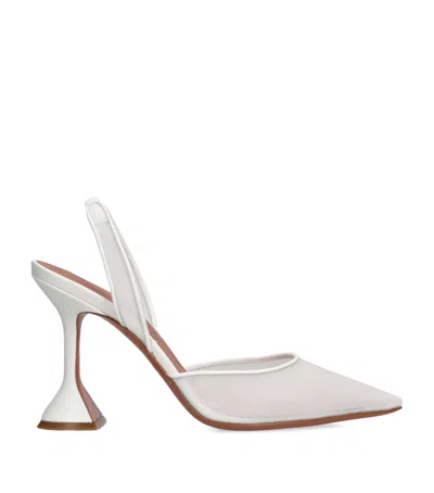 AMINA MUADDI MESH HOLLI SLINGBACK PUMPS 95
