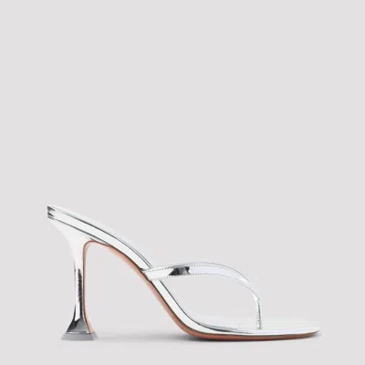 Amina Muaddi Metallic Juliette Thong Sandals - 9.5cm Heel Height