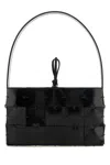 Amina Muaddi Mini Baguette Minaspazzolato Blacksilver