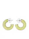 Amina Muaddi Yellow Embellished Cameron Earrings In Yellow