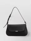 Amina Muaddi Leather Handbag With Curved Base And Reptile Motif Embossing
