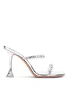 Amina Muaddi Womens Other Gilda Crystal-embellished Leather Heeled Mules