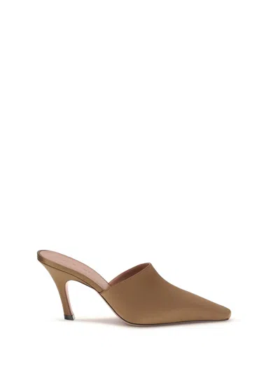 Amina Muaddi Mule In Beige