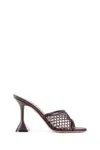 Amina Muaddi Lupita Open-knit And Leather Mules