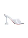 Amina Muaddi Women Lupita Glass Sandals In Multi