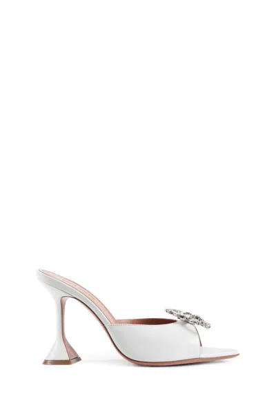 Amina Muaddi Mules In White