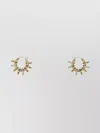 Amina Muaddi Multiring Hoop Earrings With Embellished Textured Finish