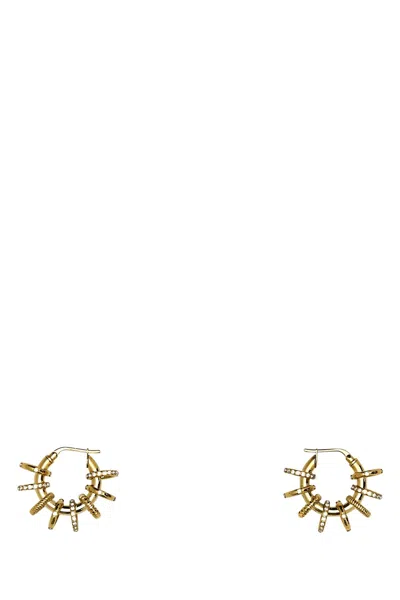 AMINA MUADDI MULTIRING HOOP SMALL CRYSTALS & GOL