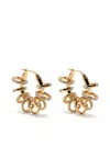 Amina Muaddi Multiring Hoop Small Earrings In Gold