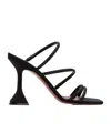 Amina Muaddi Naima Crystal Crystal High-heeled Sandals In Black