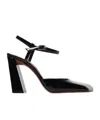 Amina Muaddi 95mm Charlotte Patent-leather Pumps In Black
