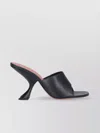 Amina Muaddi Sabot Taylor In Pelle Nera Donna