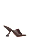 Amina Muaddi Open-toe Heeled Pumps In Brown