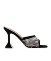Amina Muaddi Lupita Open-knit And Leather Mules