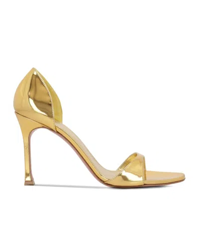 Amina Muaddi Open-toe High-heeled Sandals In Brown