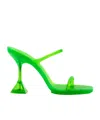 Amina Muaddi Brito Slipper Open-toed Heels Sandals In Green