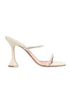 Amina Muaddi Gilda Crystal-embellished Mules In Nude