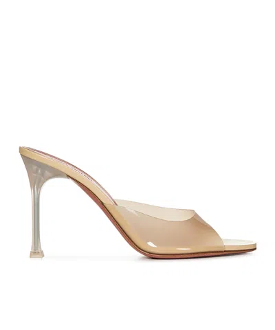 Amina Muaddi Open-toed High-heeled Sandals In Nude