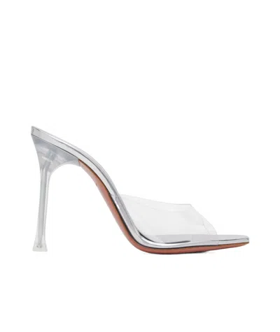 Amina Muaddi Transparent Alexa Glass Slipper 105 Heeled Sandals