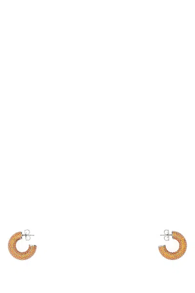 AMINA MUADDI ORANGE EMBELLISHED CAMERON EARRINGS