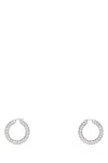 Amina Muaddi Embellished Metal Big Jaheel Earrings In Whicrysilbase