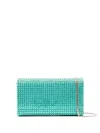 Amina Muaddi Paloma Crystal-embellished Clutch Bag In Green