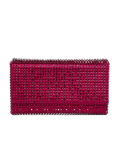 Amina Muaddi Paloma Crystal-embellished Clutch Bag In Red