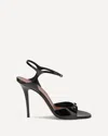 Amina Muaddi Patent-leather Adut Sandal In Black