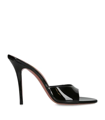 AMINA MUADDI PATENT LEATHER ELODIE HEELED MULES 105
